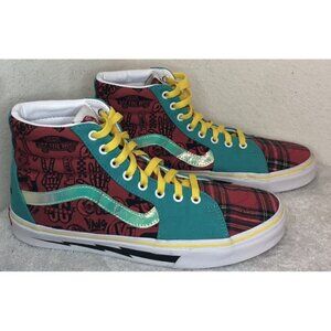 Vans Hi Top Sneakers Sk8 Hi Red Calavera Lightning Bolt Men’s 10.5 Women’s 12